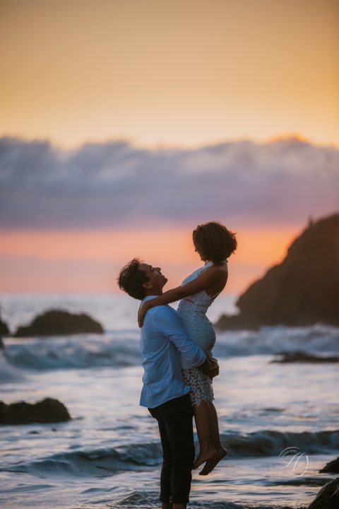 A + S Surprise Proposal El Matador Beach LA Photography - Hasselblad Studios