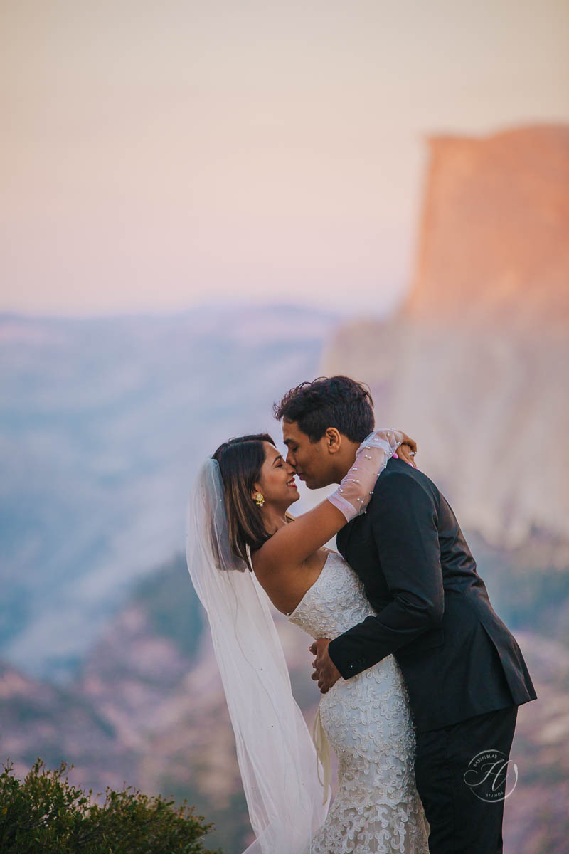 Yosemite elopement photography inspiration Washburn Point Indian Bride