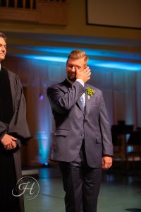 wedding photography Meridian Idaho Valley Shepherd Nazarene first look groom crying