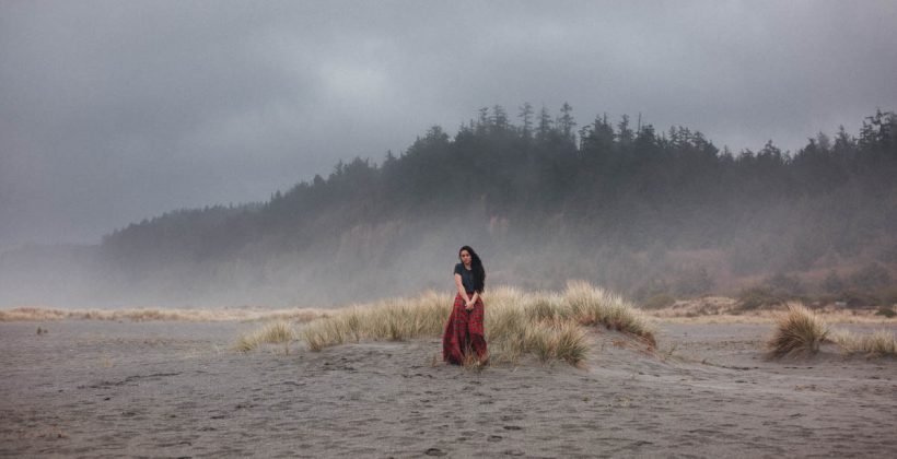 foggy california coastline gold bluffs campground redwoods national forest wedding photographer